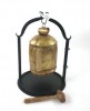 IR19722 - Antique Iron Dinner Bell With Wood Mallet